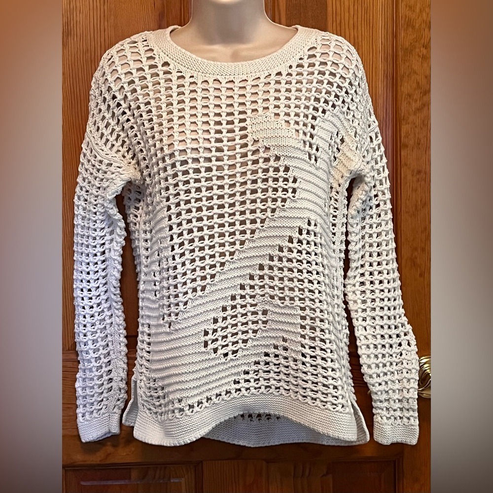 Kenar White Open-Knit Sweater